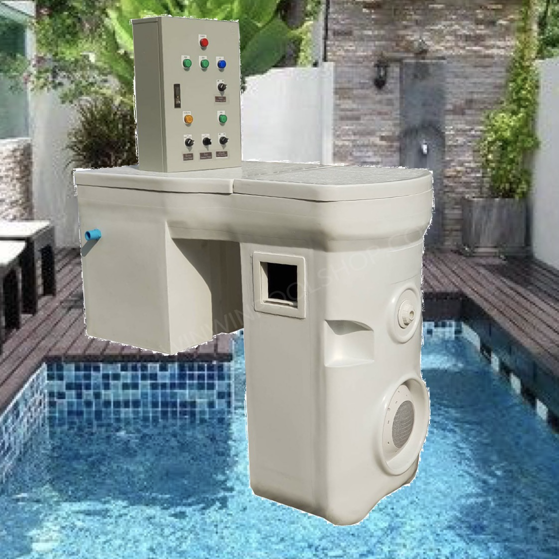 100Q Wall hung filter pipe less Hanging filter pool system Salt